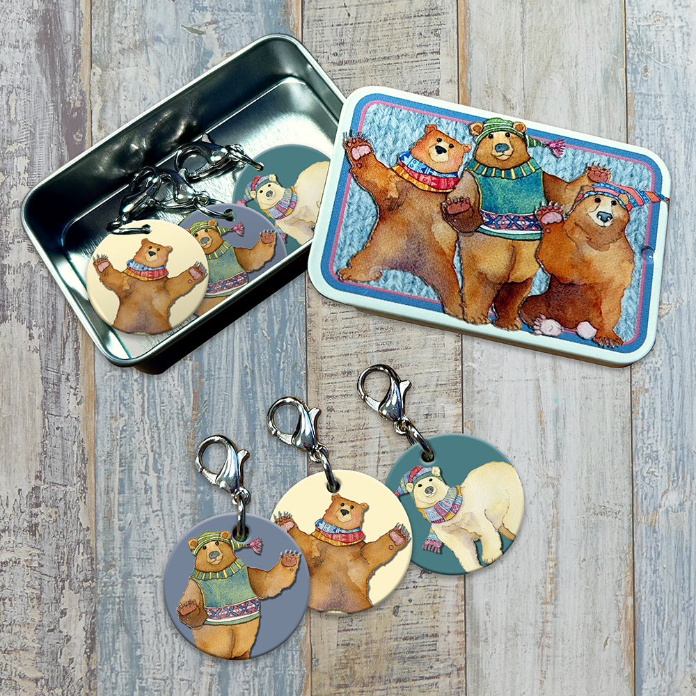 Emma Ball Woolly Bears Crochet Stitch Markers