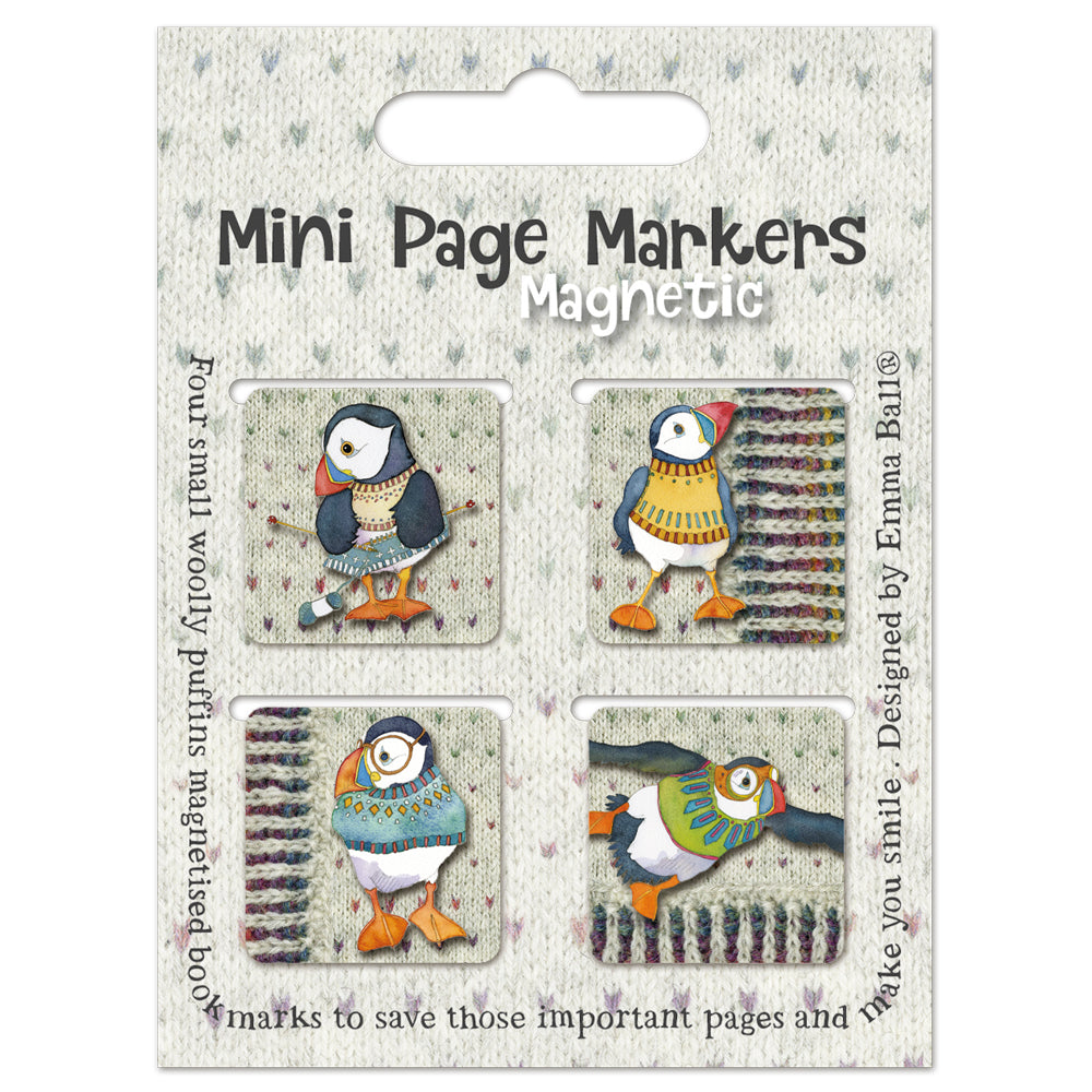 Emma Ball Woolly Puffins Mini Page Markers