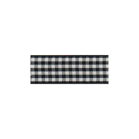 Gingham Ribbon 25 mm Black