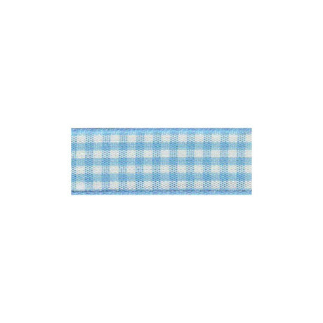 Gingham Ribbon 25 mm Blue 