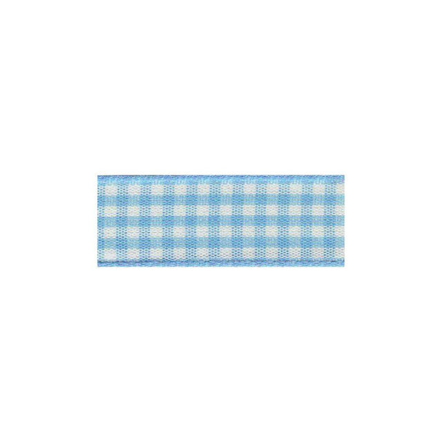 Gingham Ribbon 25 mm Blue 