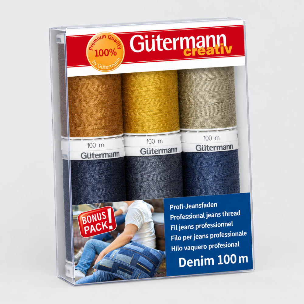 Gutermann Denim Jeans Thread Set – 6 x 100m Reels