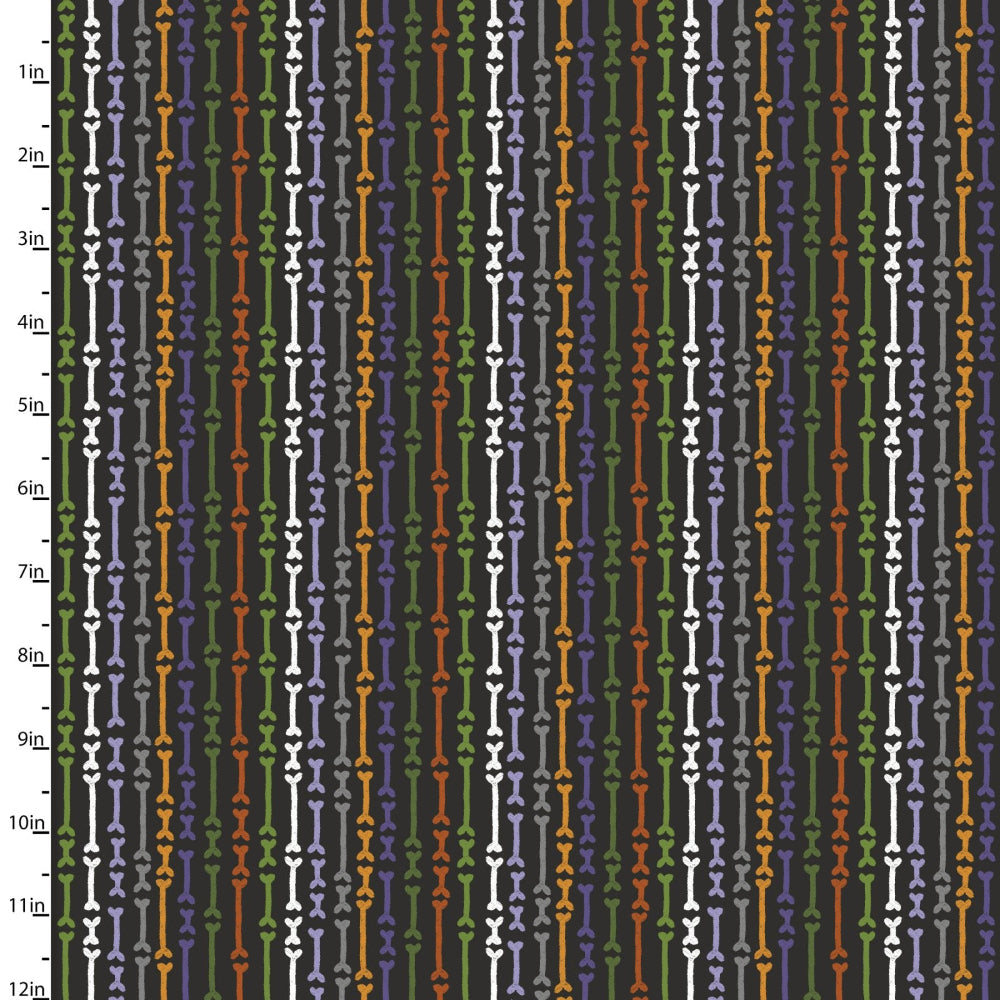 Halloween Fabric Monster Squad No Bones About It