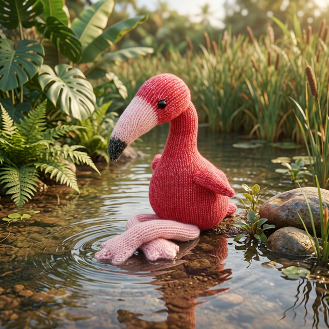 Hardicraft Chris Flamingo Knitting Kit