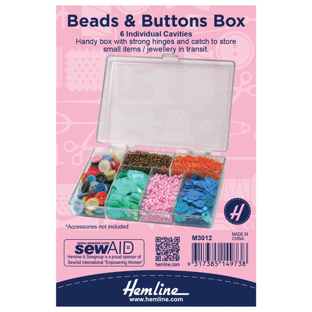 Hemline Button and Bead Storage 