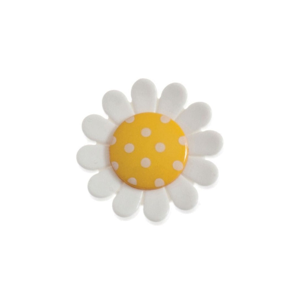 Hemline Daisy Button Yellow