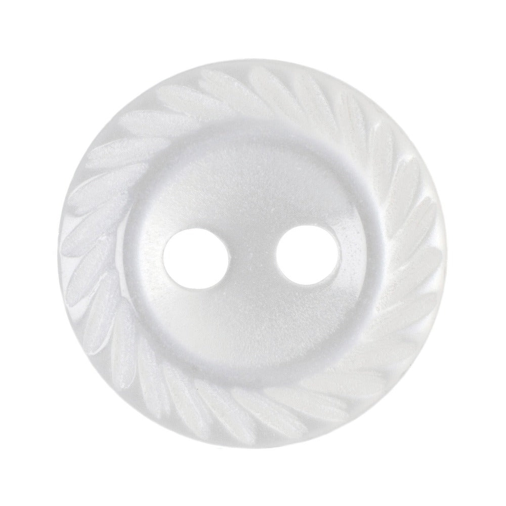 Hemline Decorative Baby Buttons White