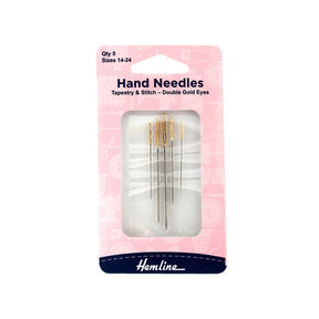 Hemline Double Gold Eye Sewing Needles