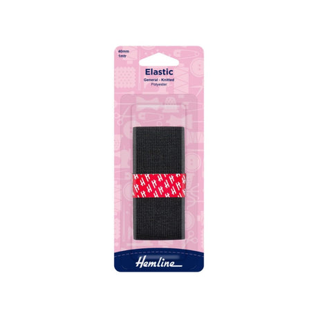 Hemline Elastic 40 mm Black
