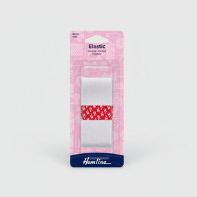 Hemline Elastic 40 mm White