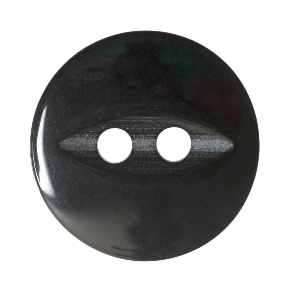 Hemline Fish Eye Buttons 13.75 mm Black