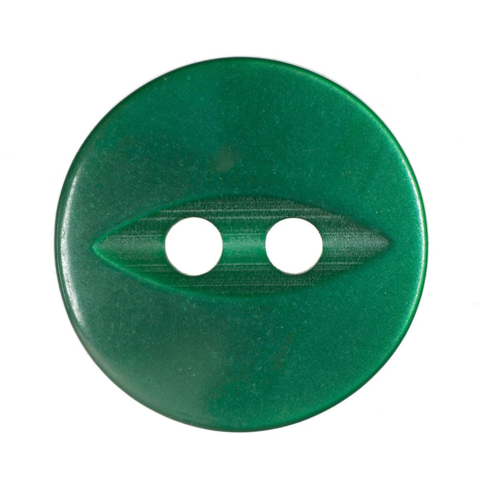 Hemline Fish Eye Buttons 13.75 mm Green