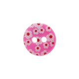 Hemline Floral Buttons Size 13 mm Pink