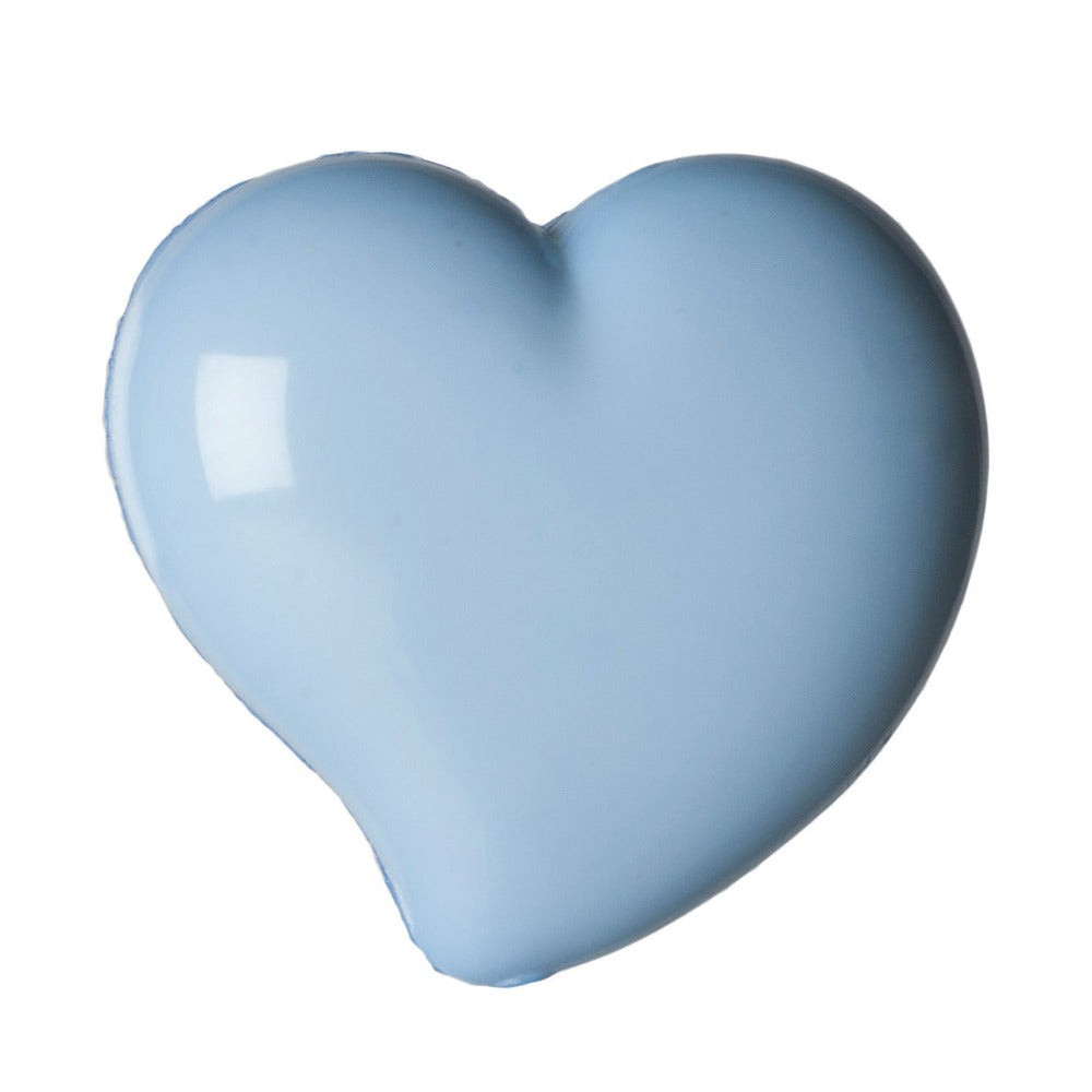 Hemline Heart Buttons Blue