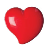 Hemline Heart Buttons Red
