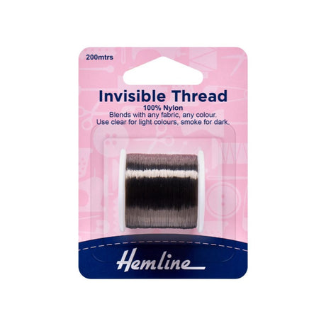 Hemline Invisible Thread Black