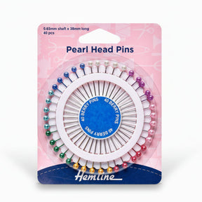 Hemline Pearl Head Pins Pack of 40