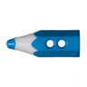 Hemline Pencil Shaped Button Blue