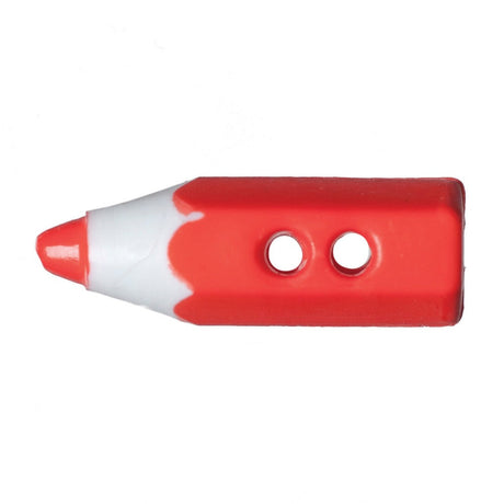Hemline Pencil Shaped Button Red
