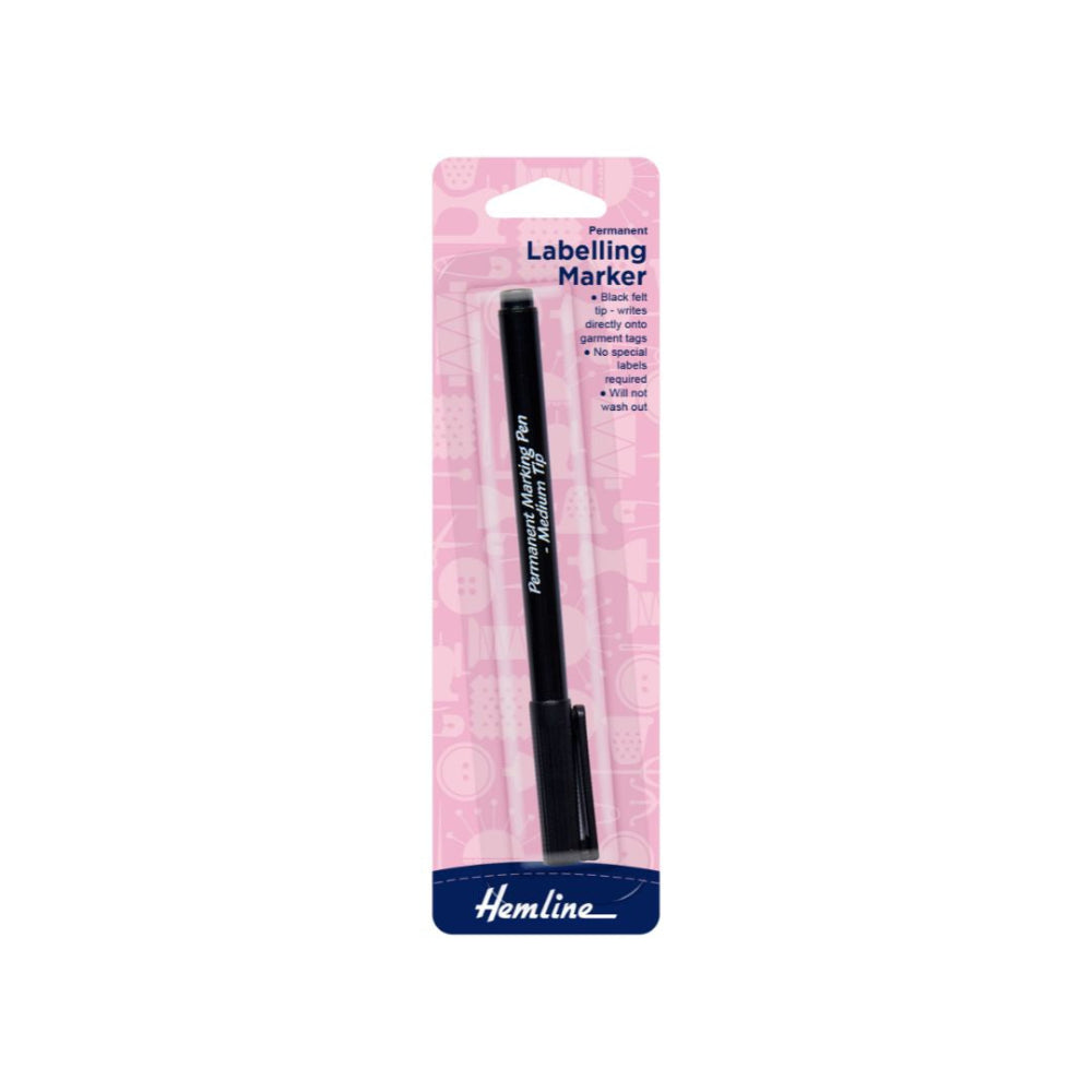 Hemline Permanent Labelling Pen Fabric Marker