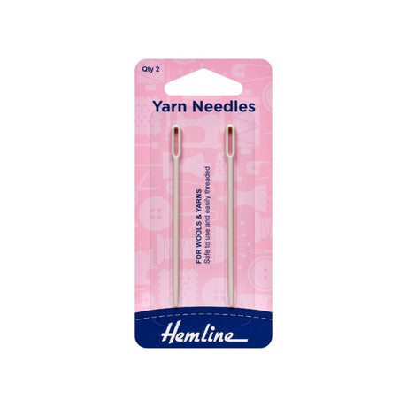 Hemline Plastic Wool Needles Pack of 2