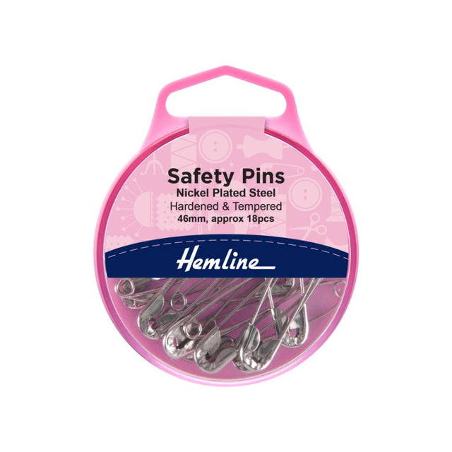 Hemline Safety Pins 46 mm Pack of 18
