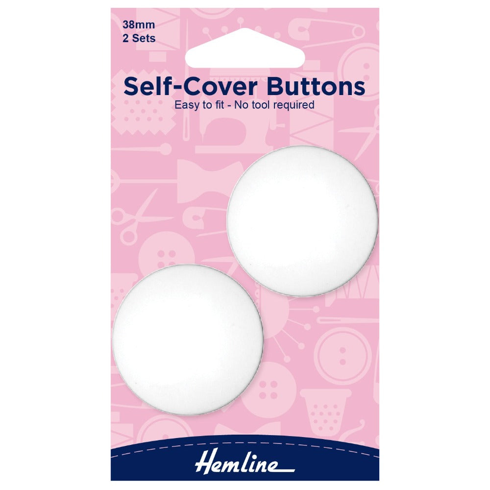 Hemline Self Cover Buttons 38 mm