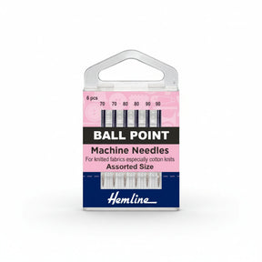 Hemline Sewing Machine Needles Ball Point Pack of 6