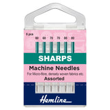 Hemline Sewing Machine Needles Sharps