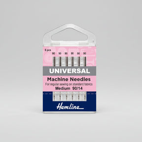 Hemline Sewing Machine Needles Universal Medium to Heavy Pack of 6