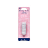 Hemline Shirring Elastic White