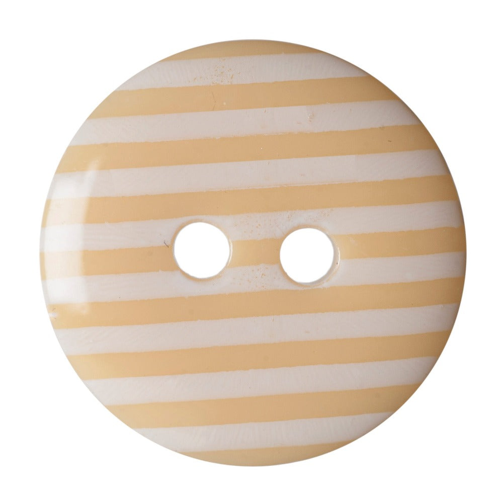 Hemline Stripey Buttons Lemon 15 mm Pack of 6