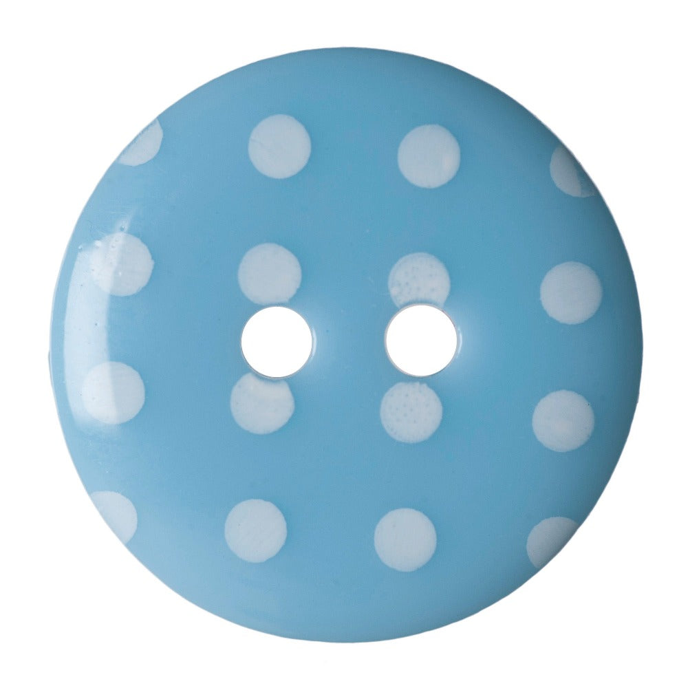 Hemline Spotty Buttons Blue