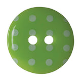 Hemline Spotty Buttons Size 15 mm Green