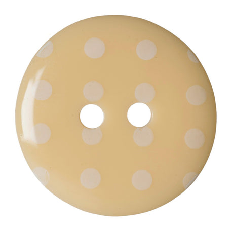 Hemline Spotty Buttons Lemon
