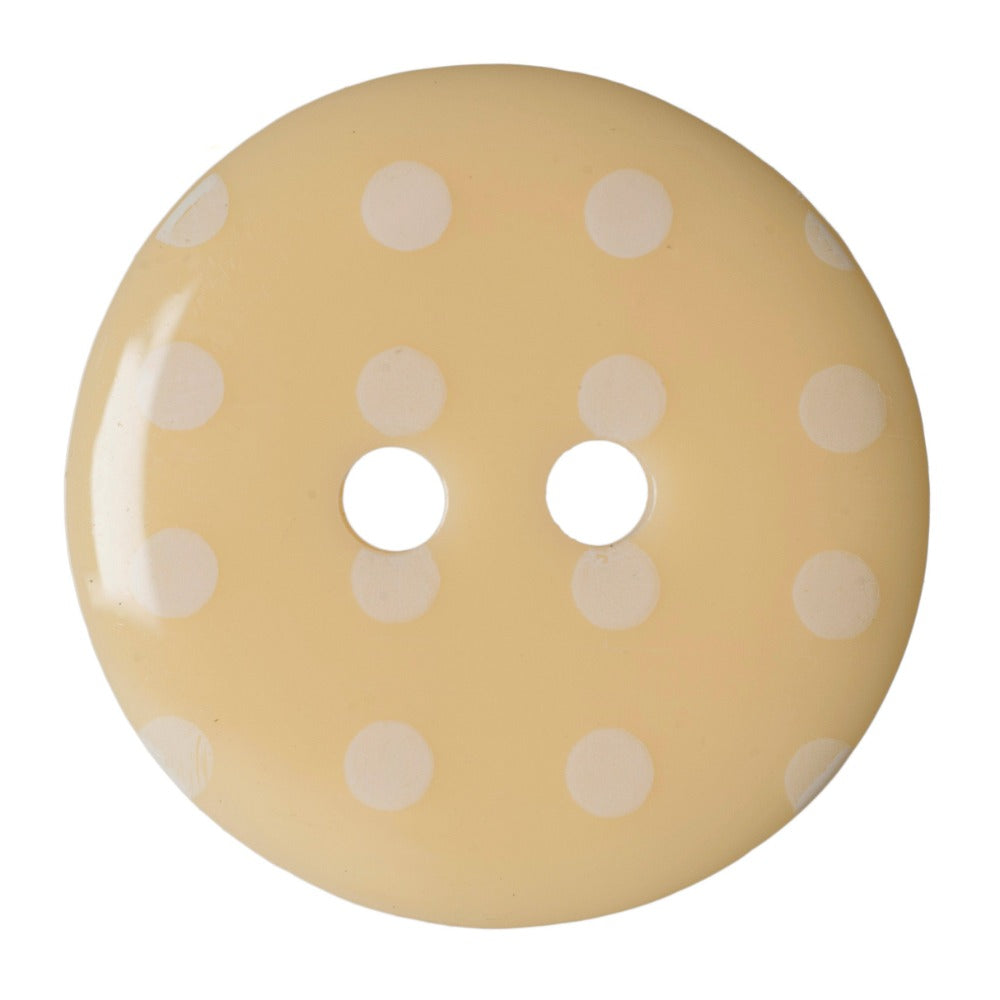 Hemline Spotty Buttons Lemon