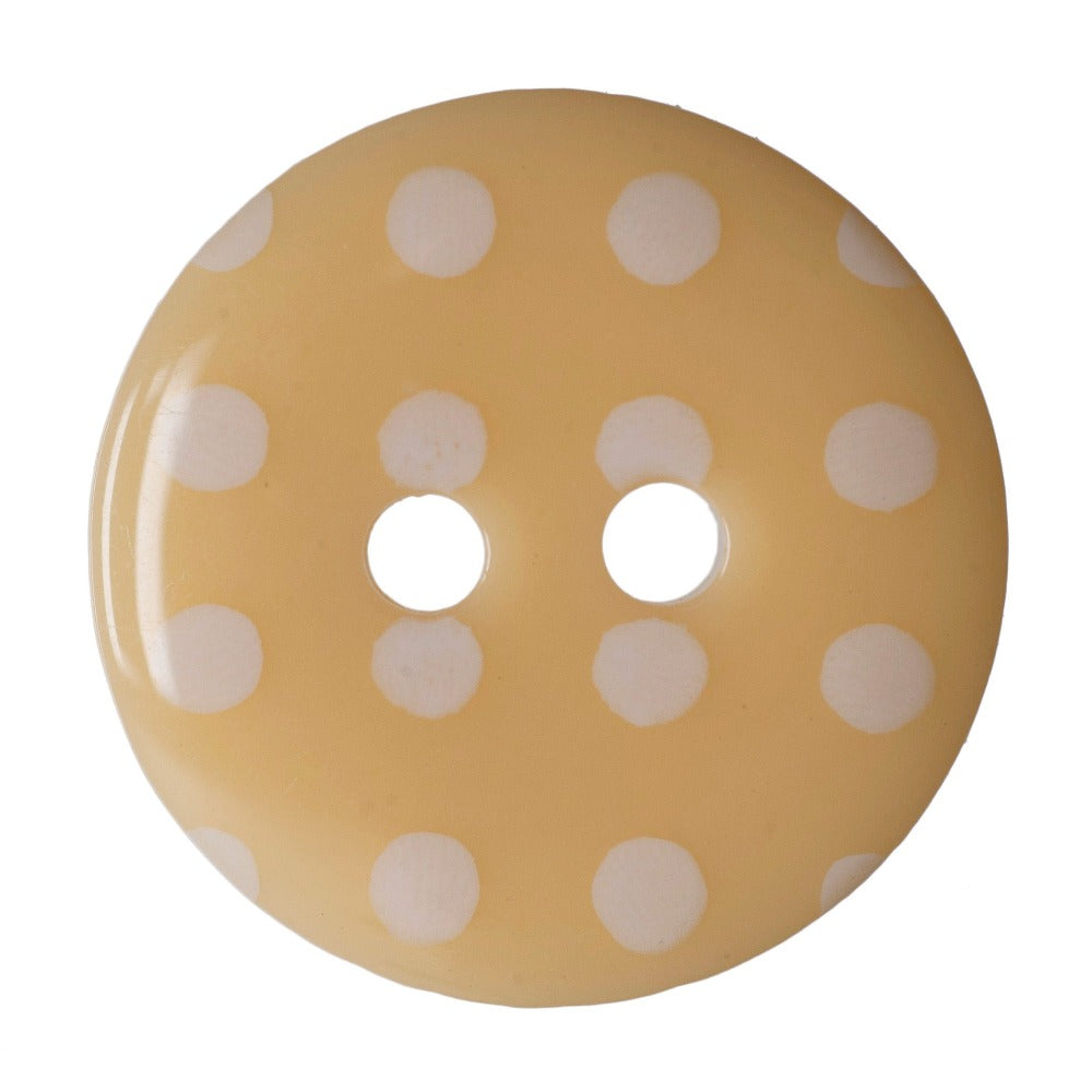 Hemline Spotty Buttons Size 15 mm Lemon