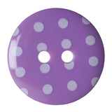 Hemline Spotty Buttons Lilac