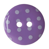 Hemline Spotty Buttons Size 15 mm Lilac