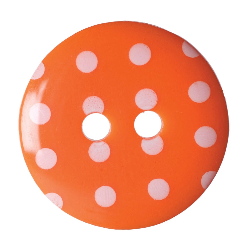 Hemline Spotty Buttons Size 15 mm Orange
