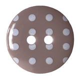 Hemline Spotty Buttons 15 mm Taupe