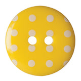 Hemline Spotty Buttons Yellow