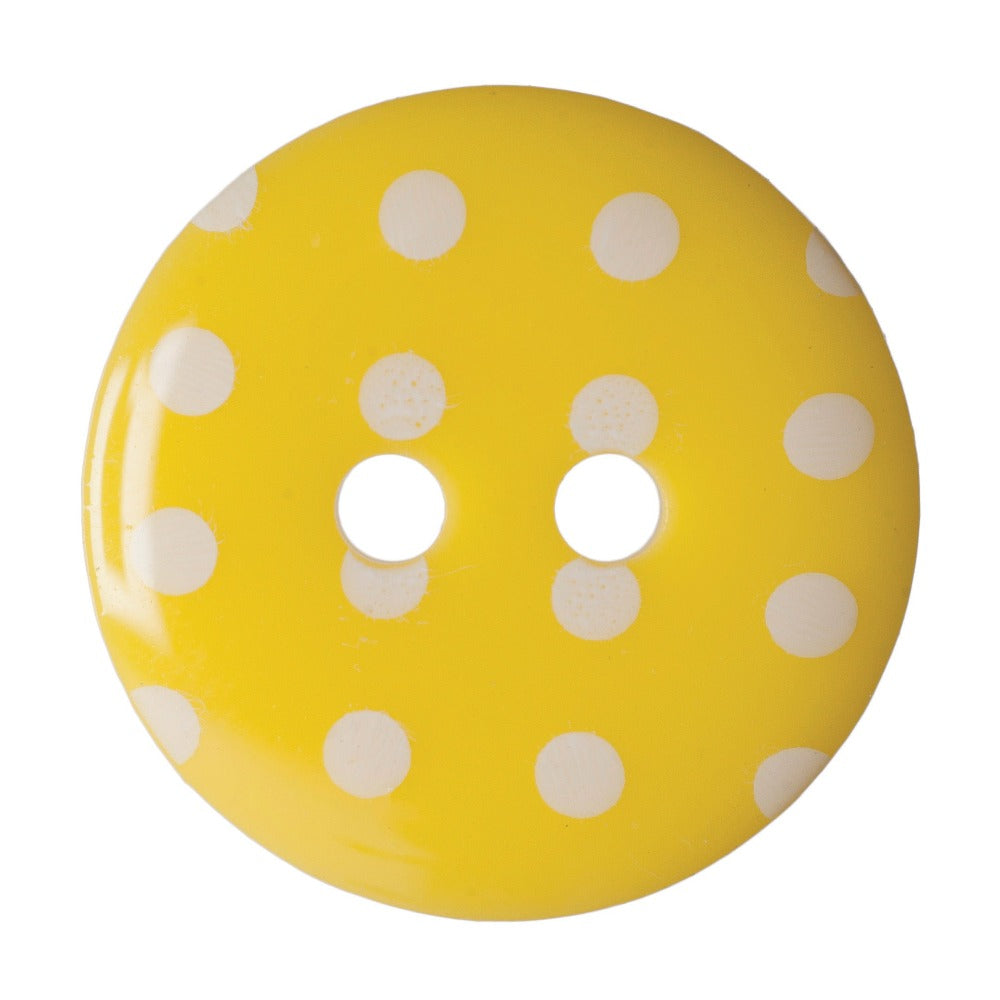 Hemline Spotty Buttons Size 15 mm Yellow