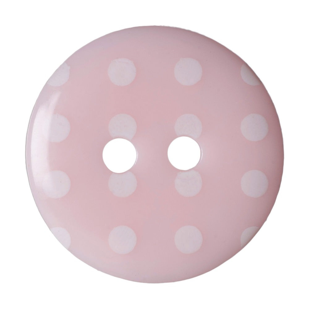 Hemline Spotty Buttons 15 mm Pink