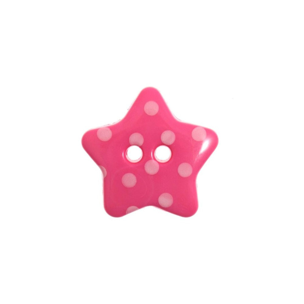 Hemline Star Buttons Pink