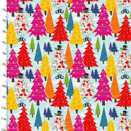 Holidazzle Fabric Festive Trees