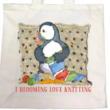 Emma Ball I Blooming Love Knitting Canvas Tote Bag