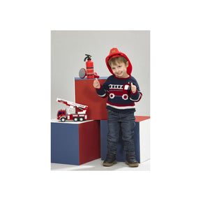 James C Brett Kids Fire Engine Jumper Pattern JB896