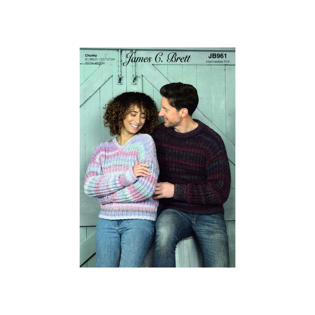 James C Brett Chunky Sweater Knitting Pattern JB961