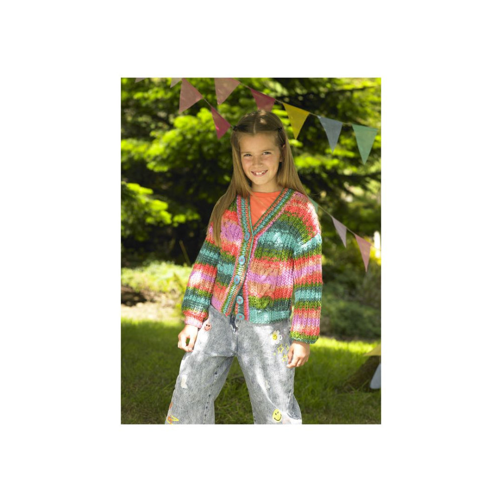 James C Brett Kids Chunky Cardigan Knitting Pattern JB981